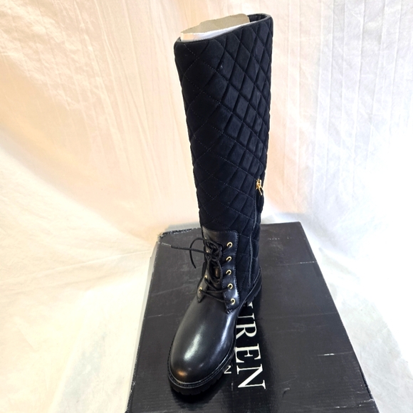 Lauren Ralph Lauren Shoes - Lauren Ralph Lauren Hollie II Tall Riding Boots Womens 5.5 Black Quilted New